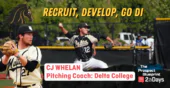 Delta College Pitching Coach CJ Whalen Throws Fastballs with Advice on How to Play Division 1 Baseball